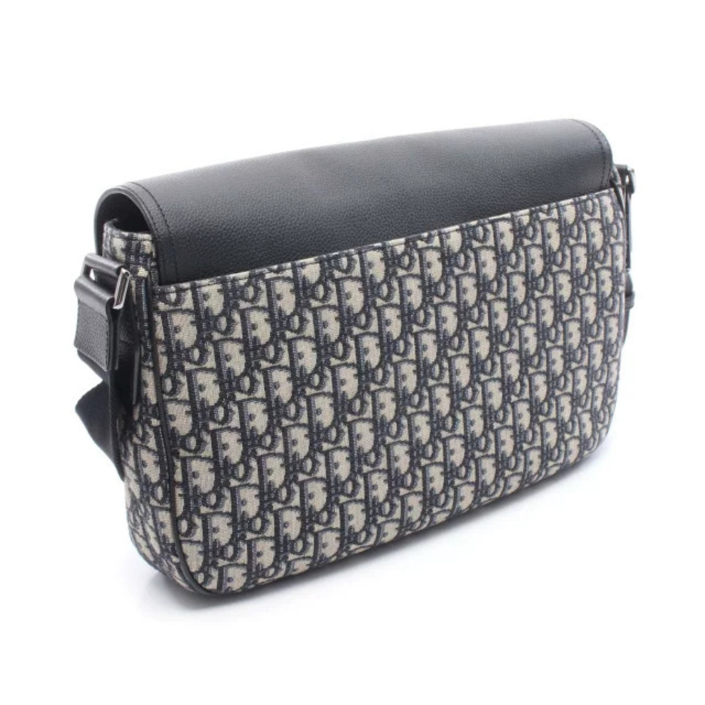 Dior Messenger Beige Bag SADDLE Shoulder Black Leather Oblique Blue Canvas Navy